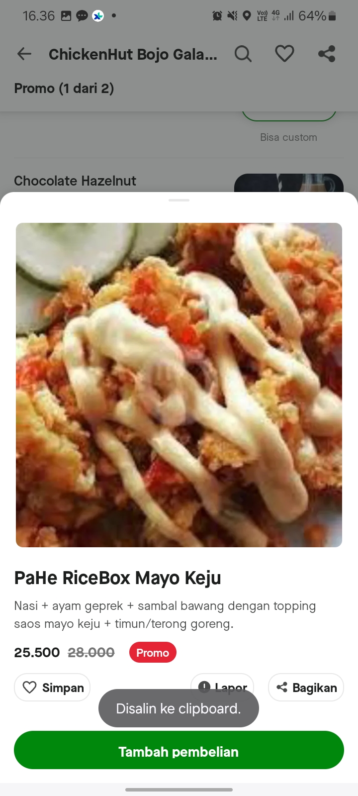 Ayam Geprek Mayo Keju