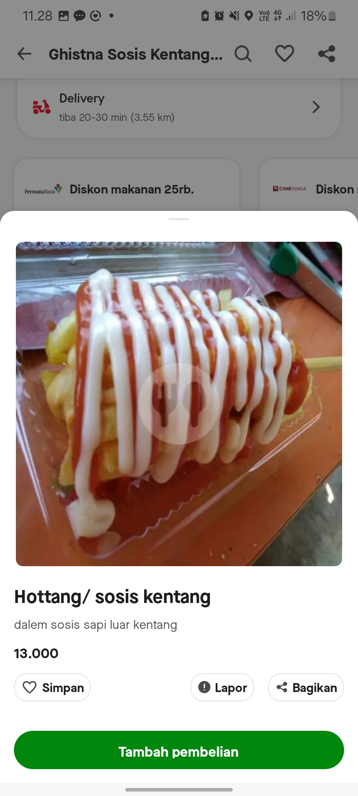 Hottang/ sosis kentang