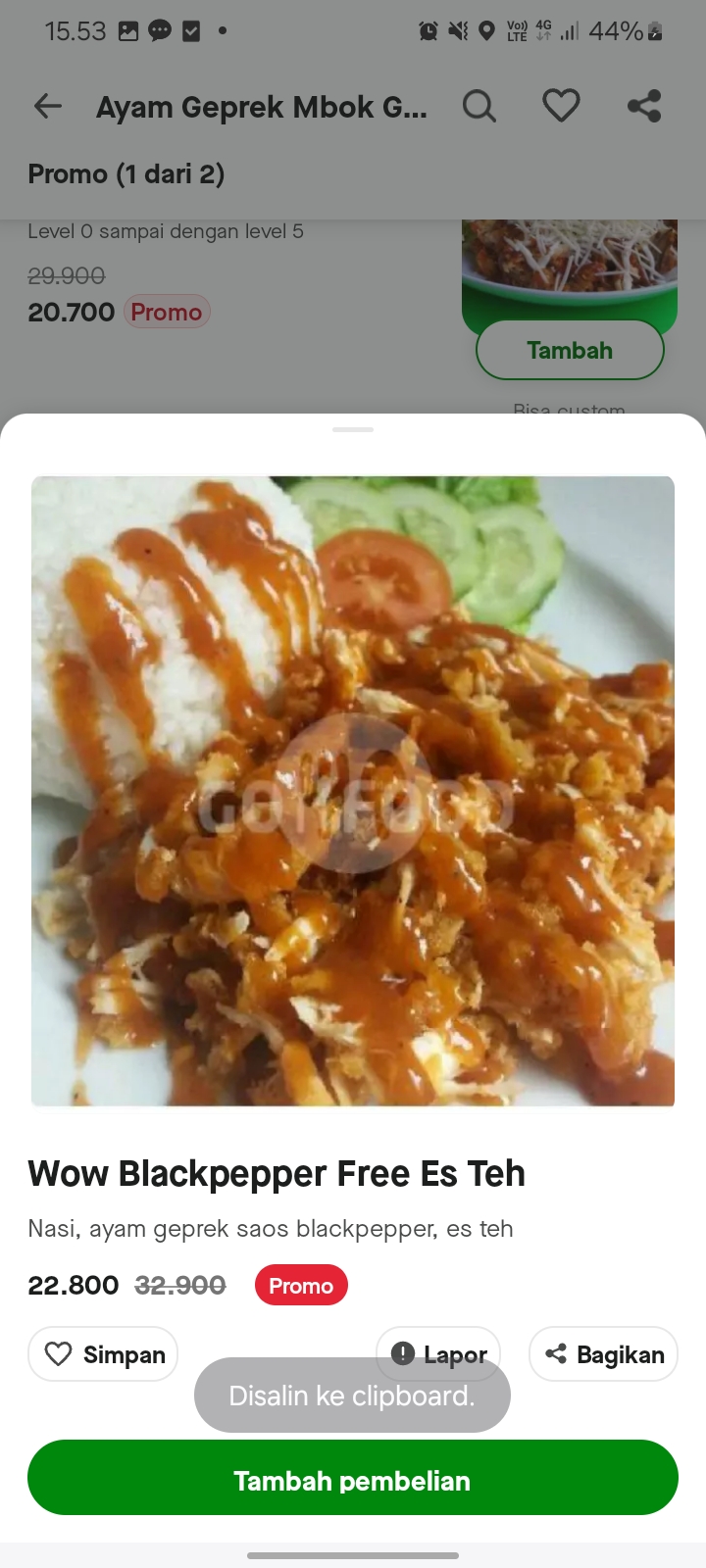 Wow Blackpepper Free Es Teh