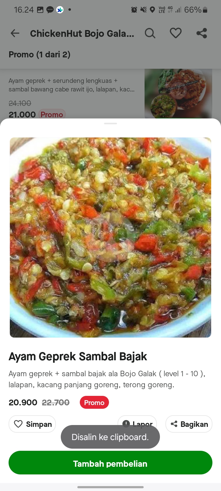 Ayam Geprek Sambal Bajak