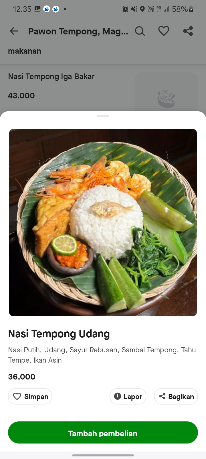 Nasi Tempong Udang
