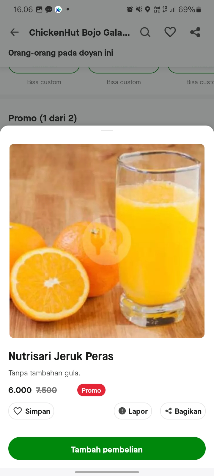 Nutrisari Jeruk Peras