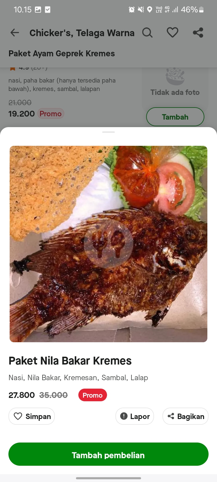 Paket Nila Bakar Kremes