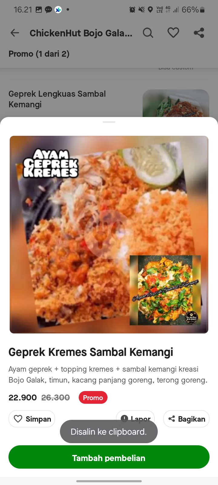 Geprek Kremes Sambal Kemangi