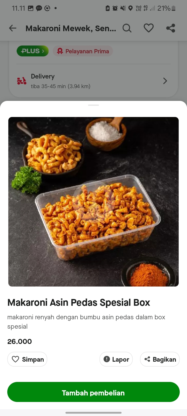 Makaroni Asin Pedas Spesial Box