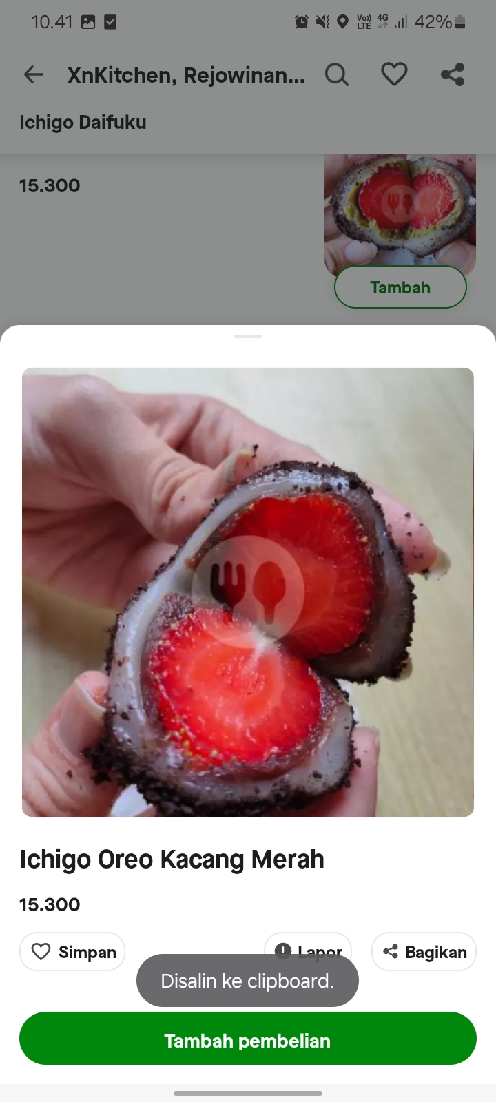 Ichigo Oreo Kacang Merah