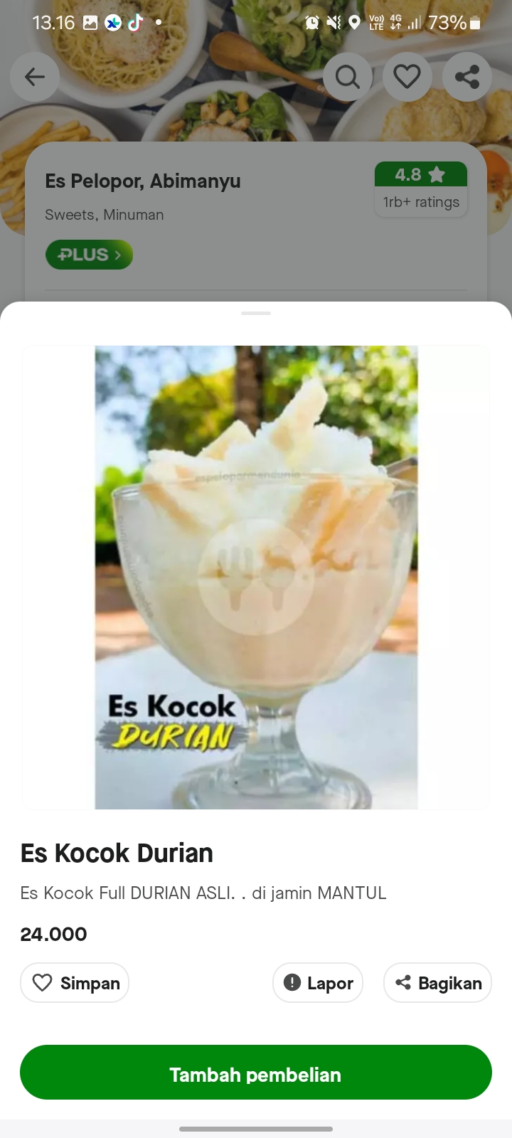 Es Kocok Durian