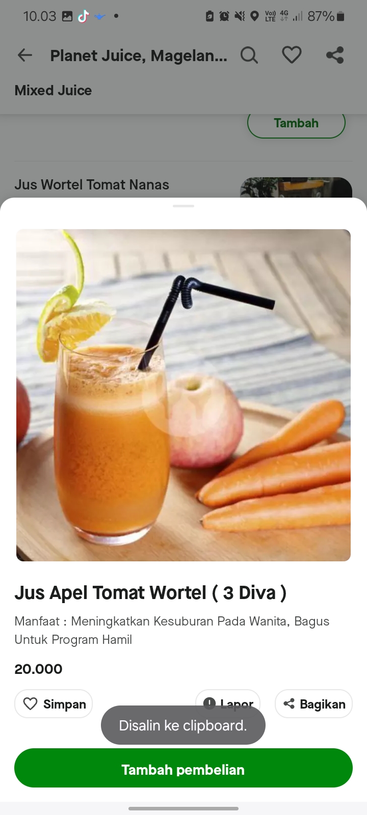 Jus Apel Tomat Wortel ( 3 Diva )