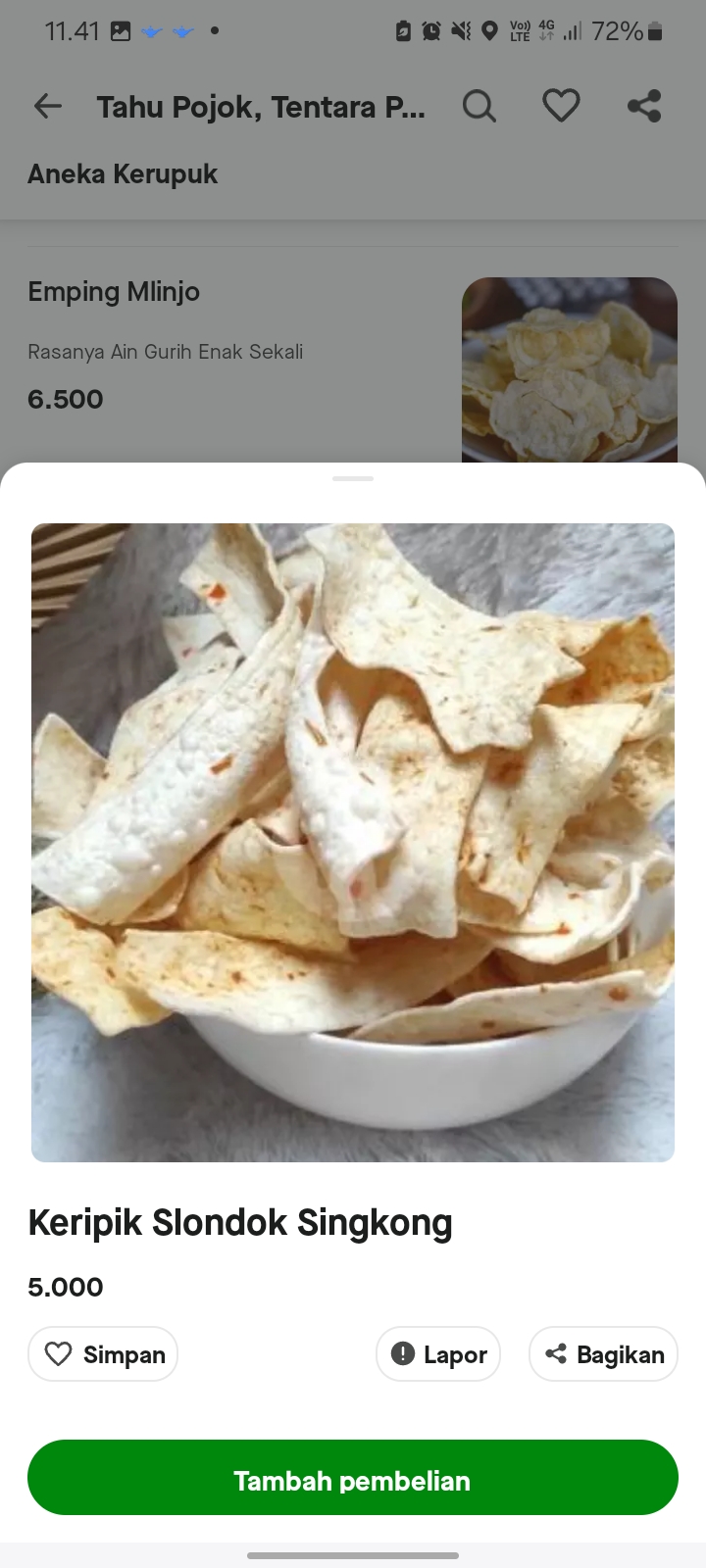 Keripik Slondok Singkong