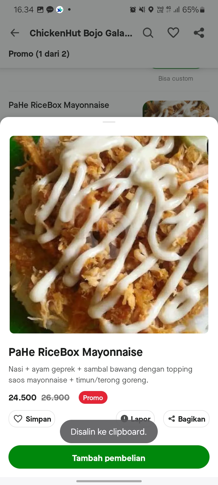 Ayam Geprek Mayonnaise