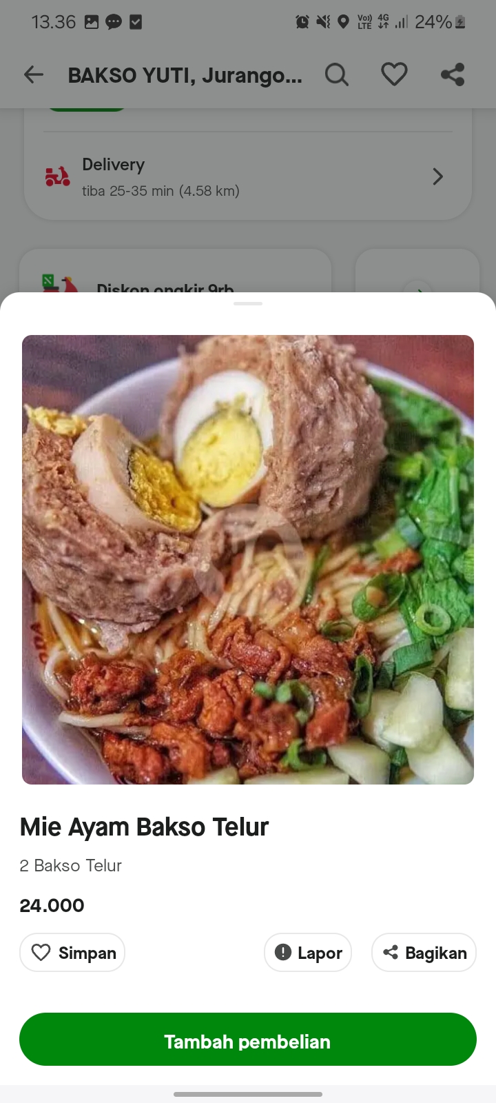 Mie Ayam Bakso Telur