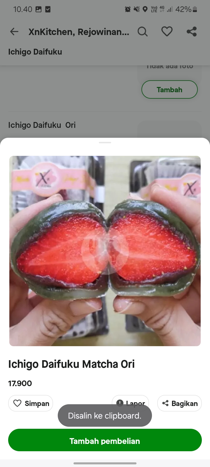 Ichigo Daifuku Matcha Ori