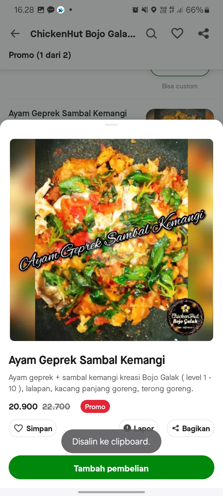 Ayam Geprek Sambal Kemangi