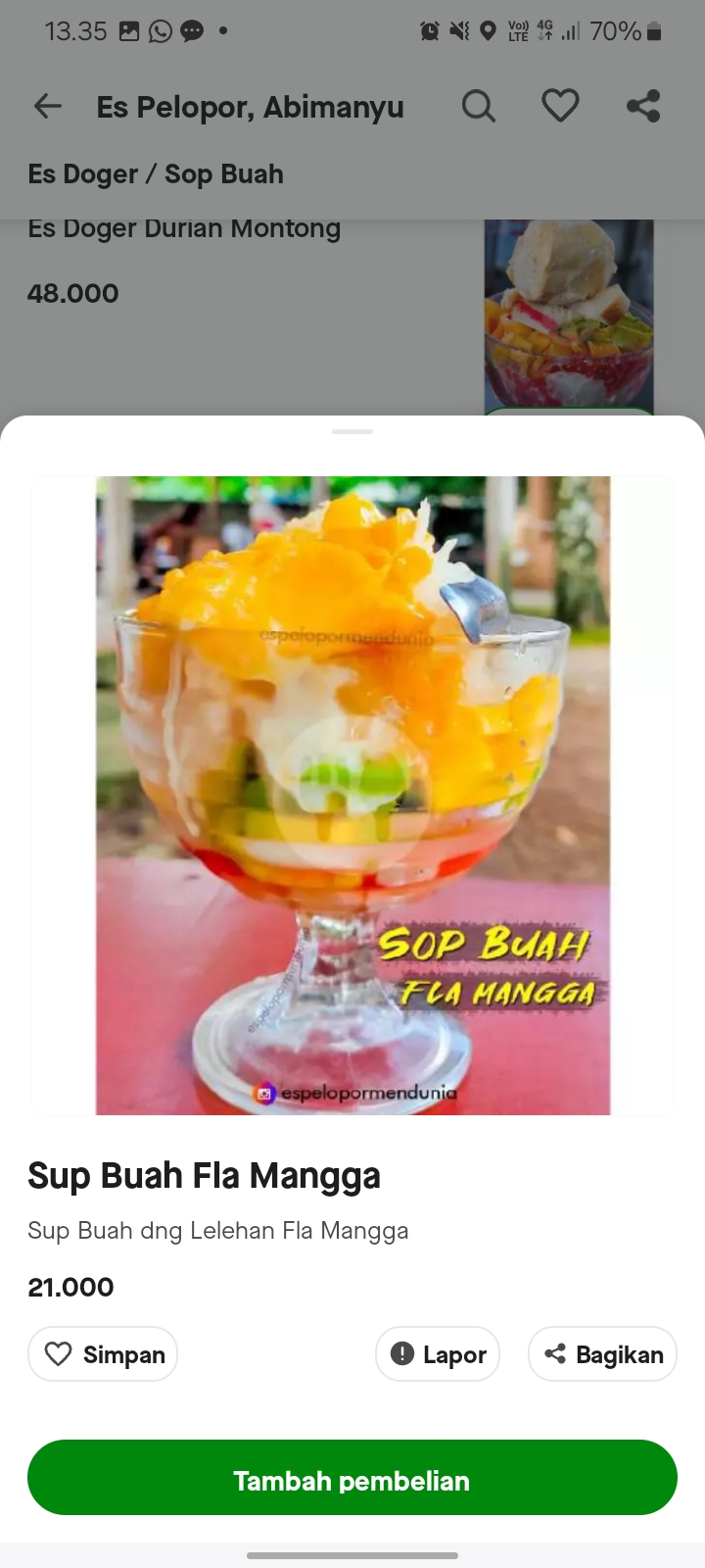 Sup Buah Fla Mangga